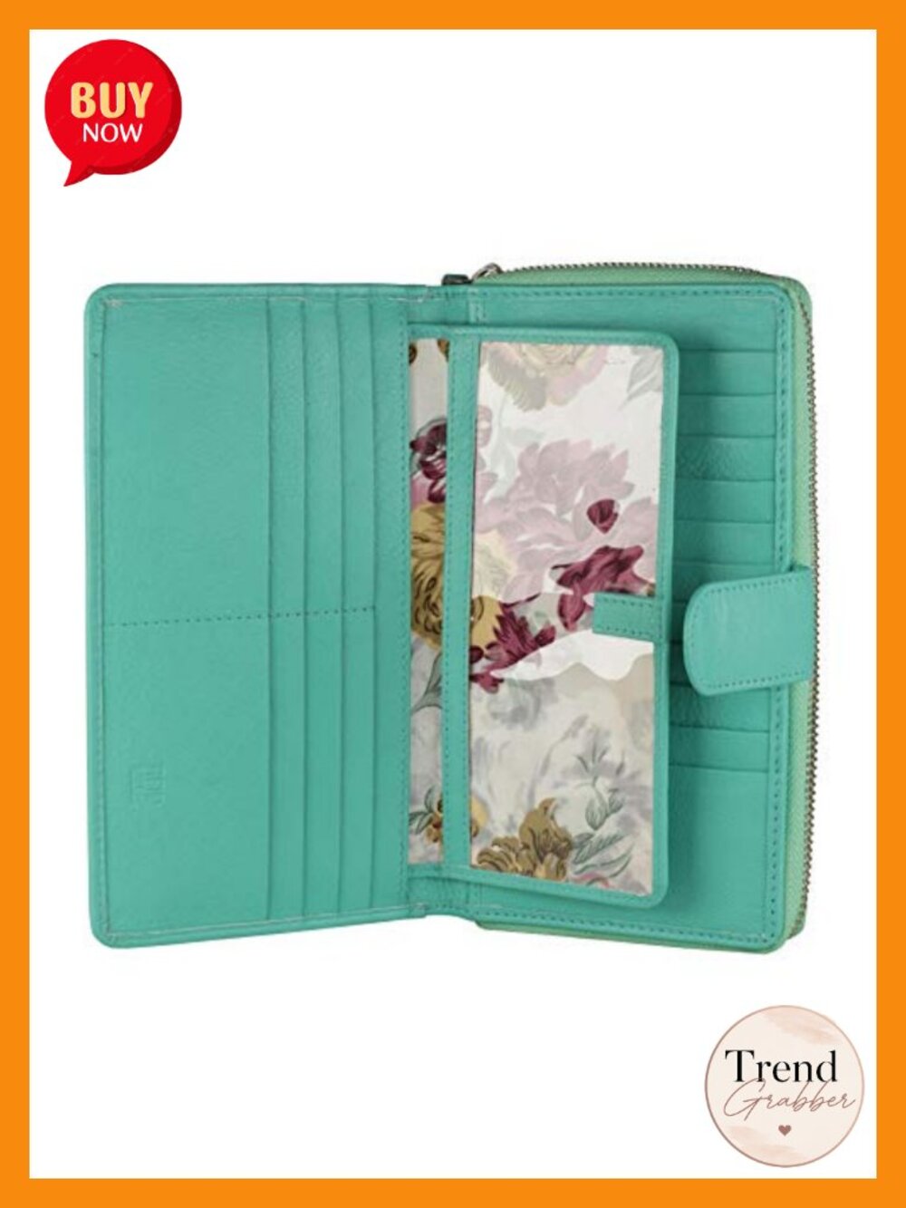 RFID Blocking Leather Organizer Checkbook Wallet Clutch